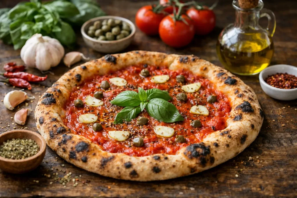 Qué lleva una pizza marinara tradicional